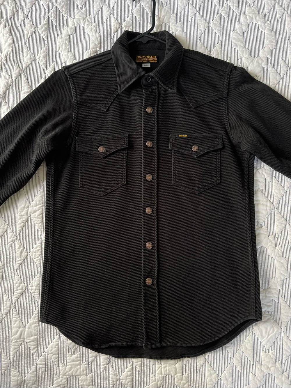 Iron Heart black Kersey western shirt Small